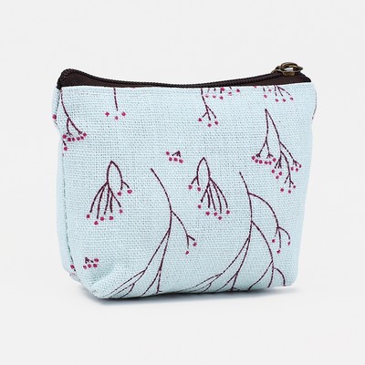 Кошелёк на молнии, цвет голубой