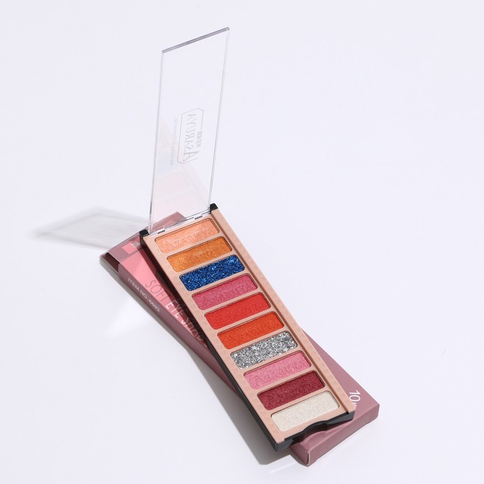 Палетка теней для век с шиммером 10 цветов - Фото 1