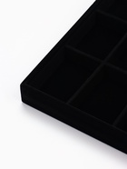 Подставка для украшений QF, 9 ячеек и 11 полос для колец, флок, 35×24×3 см, чёрная - Фото 3