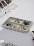 Подставка для украшений QF, 6 ячеек, флок, 35×24×3 см, серая - Фото 2
