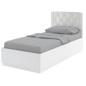Кровать 0,9 с ПМ Тиффани-38 900х2000 Белый текстурный