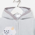 Комбинезон утеплённый для девочки, цвет серый, рост 62 7704648