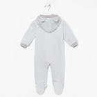 Комбинезон утеплённый для девочки, цвет серый, рост 80 7704651