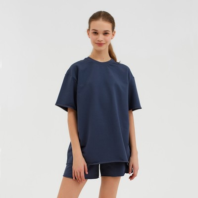 Костюм женский (футболка, шорты) MINAKU: Casual Collection, цвет графит, размер 42
