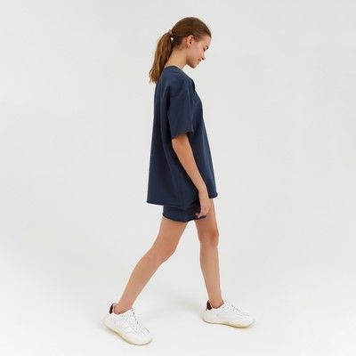 Костюм женский (футболка, шорты) MINAKU: Casual Collection, цвет графит, размер 42
