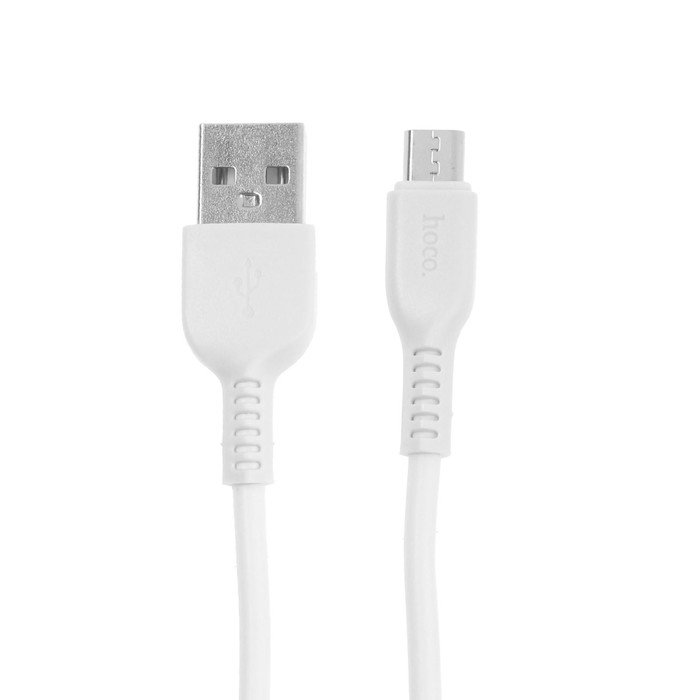 Кабель Hoco X13, microUSB - USB, 2,4 А, 1 м, PVC оплетка, белый - фото 51454672