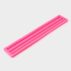 Молд для заливки «Жемчуг», силикон, 3 ячейки, 30×5×1 см, розовый - Фото 2