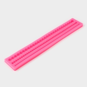 Молд для заливки «Жемчуг», силикон, 30×5×1 см, розовый