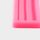 Молд для заливки «Жемчуг», силикон, 3 ячейки, 30×5×1 см, розовый - Фото 4