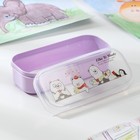 Ланч-бокс для еды с ложкой «Мишки», в школу, пластик, 18×7×4,5 см, МИКС - Фото 2