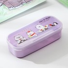 Ланч-бокс для еды с ложкой «Мишки», в школу, пластик, 18×7×4,5 см, МИКС - Фото 3