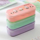 Ланч-бокс для еды с ложкой «Мишки», в школу, пластик, 18×7×4,5 см, МИКС - Фото 4