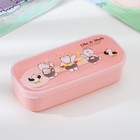 Ланч-бокс для еды с ложкой «Мишки», в школу, пластик, 18×7×4,5 см, МИКС - Фото 7