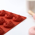 Форма для выпечки Доляна «Кристалл», силикон, 12 ячеек, 29×17×2.2 см, d=4.5 см, цвет коричневый - Фото 2