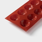 Форма для выпечки Доляна «Бриллиант», силикон, 8 ячеек, 29×17×2.2 см, d=5.8 см, коричневая - Фото 5