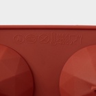 Форма для выпечки Доляна «Бриллиант», силикон, 8 ячеек, 29×17×2.2 см, d=5.8 см, коричневая - Фото 6