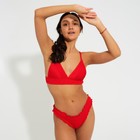 Купальник женский раздельный MINAKU со сборками цвет красный, размер 42 - Фото 2