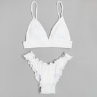 Купальник женский раздельный MINAKU со сборками цвет белый, размер 42 - Фото 7