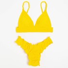 Купальник женский раздельный MINAKU со сборками цвет жёлтый, размер 46 - Фото 8