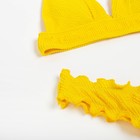 Купальник женский раздельный MINAKU со сборками цвет жёлтый, размер 46 - Фото 9