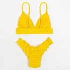 Купальник женский раздельный MINAKU со сборками цвет жёлтый, размер 46 - Фото 10