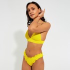 Купальник женский раздельный MINAKU со сборками цвет жёлтый, размер 48 - Фото 2