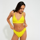 Купальник женский раздельный MINAKU со сборками цвет жёлтый, размер 48 - Фото 7