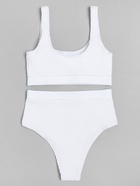 Купальник женский раздельный MINAKU с топом цвет белый, размер 50 - Фото 10