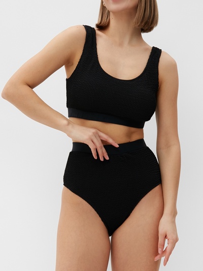 Купальник женский раздельный MINAKU с топом цвет чёрный, размер 46