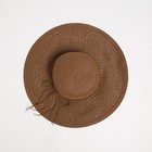 Шляпа женская MINAKU цвет коричневый, р-р 58 - Фото 2
