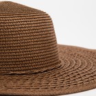 Шляпа женская MINAKU цвет коричневый, р-р 58 - Фото 3