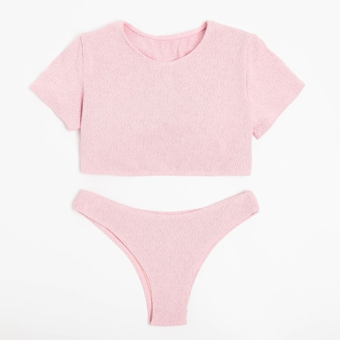 Купальник раздельный MINAKU с топом цвет розовый, размер 48