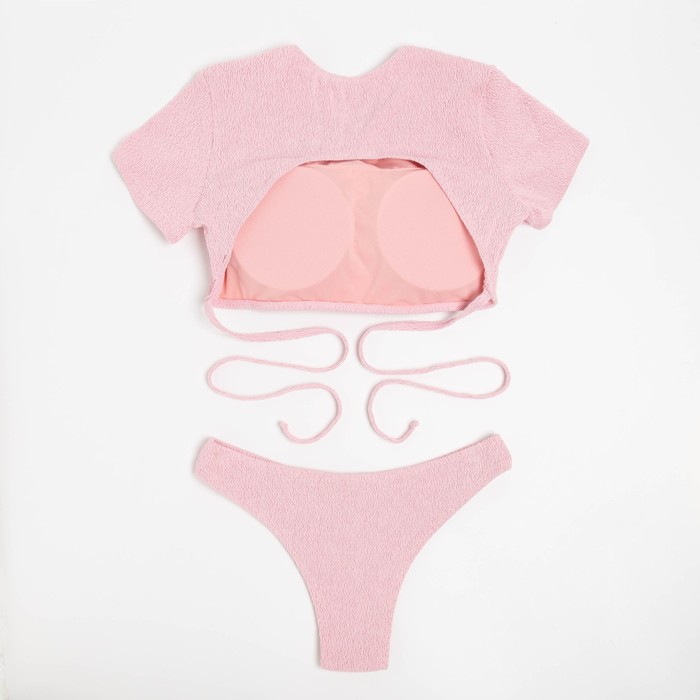 Купальник раздельный MINAKU с топом цвет розовый, размер 48