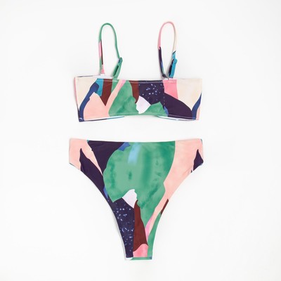 Купальник женский раздельный MINAKU разноцветный, размер 44