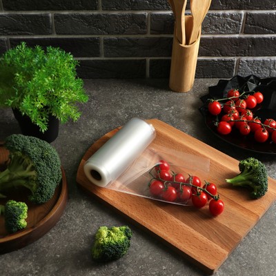 Набор пакетов для вакууматора Luazon, в рулоне 15×500 см, 90 мкм, прозрачные