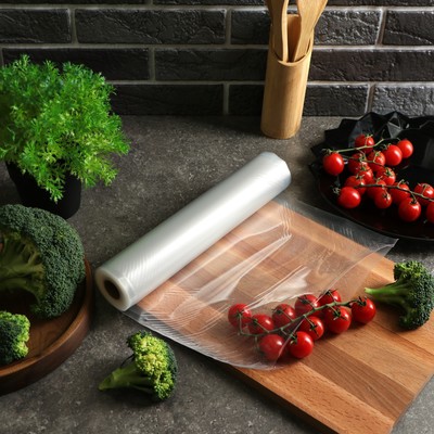 Набор пакетов для вакууматора Luazon, в рулоне 25×500 см, 90 мкм, рулон, прозрачные