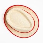 Шляпа женская MINAKU "Летняя" цвет бежевый/красный, р-р 56-58 - Фото 2