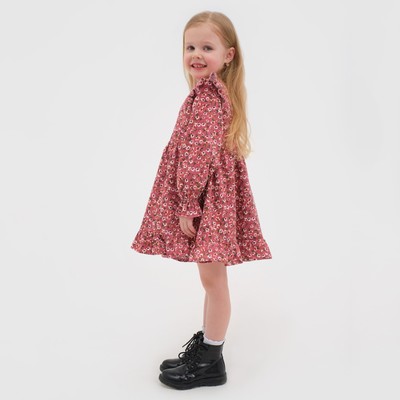 Платье для девочки KAFTAN «Цветы», розовое, рост 122-128 см