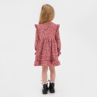Платье для девочки KAFTAN «Цветы», розовое, рост 122-128 см
