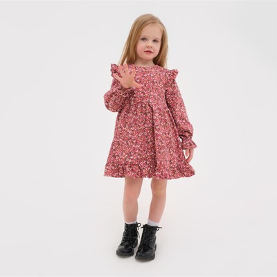 Платье для девочки KAFTAN «Цветы», розовое, рост 122-128 см