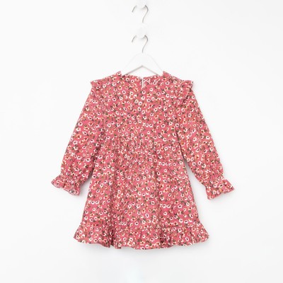 Платье для девочки KAFTAN «Цветы», розовое, рост 122-128 см