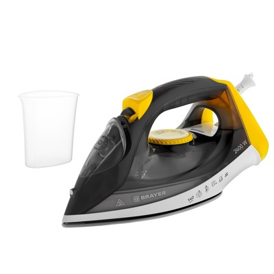 Утюг BRAYER BR4003GY, 2400 Вт, керамическая подошва, 25 г/мин, 330 мл, серый