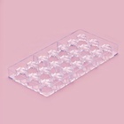 Форма для конфет и шоколада KONFINETTA «Секрет», 27.5×17.5×2.5 см, 21 ячейка 2.5×2.2×2 см, пластик, прозрачная 7129788