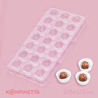 Форма для конфет и шоколада KONFINETTA «Секрет», 27.5×17.5×2.5 см, 21 ячейка 2.5×2.2×2 см, пластик, прозрачная - Фото 8