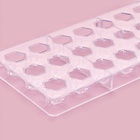 Форма для конфет и шоколада KONFINETTA «Секрет», 27.5×17.5×2.5 см, 21 ячейка 2.5×2.2×2 см, пластик, прозрачная 7129788