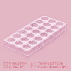 Форма для конфет и шоколада KONFINETTA «Шаффл», 27.5×17.5×2.5 см, 21 ячейка 3×3×1 см, пластик, прозрачная 7129792