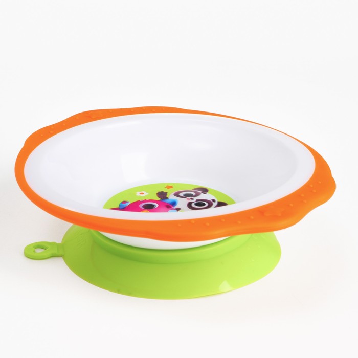 Набор детской посуды «Очень вкусно», тарелка на присоске 250мл, вилка, ложка - фото 1907382787
