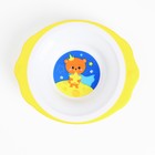 Набор детской посуды «Мишка принц», тарелка на присоске 250мл, вилка, ложка - Фото 2