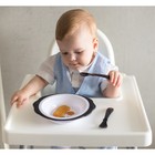 Набор детской посуды «Люблю есть», тарелка на присоске 250мл, вилка, ложка - фото 7780607