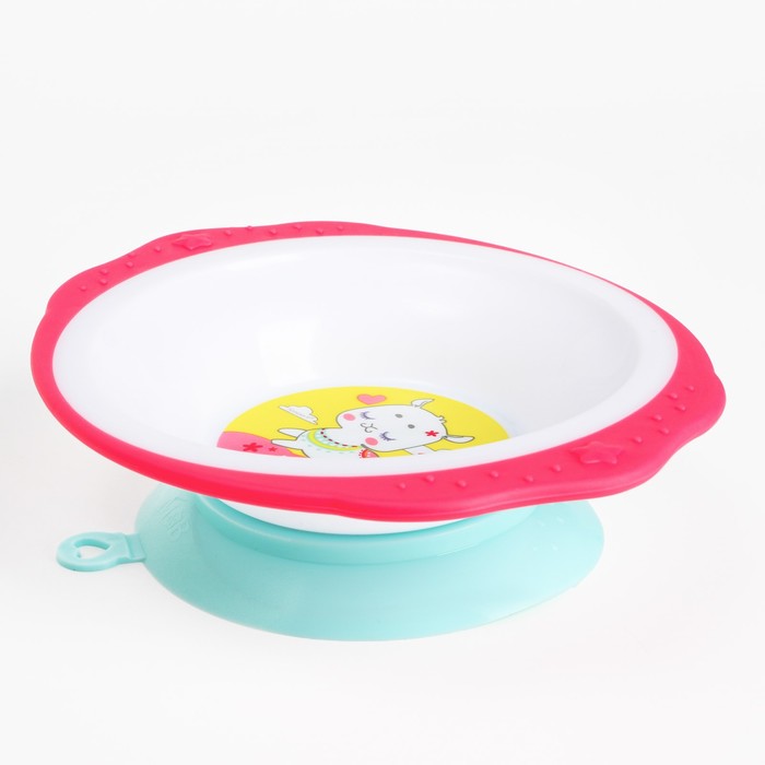 Набор детской посуды «Люблю вкусняшки», тарелка на присоске 250мл, вилка, ложка - фото 1907382870